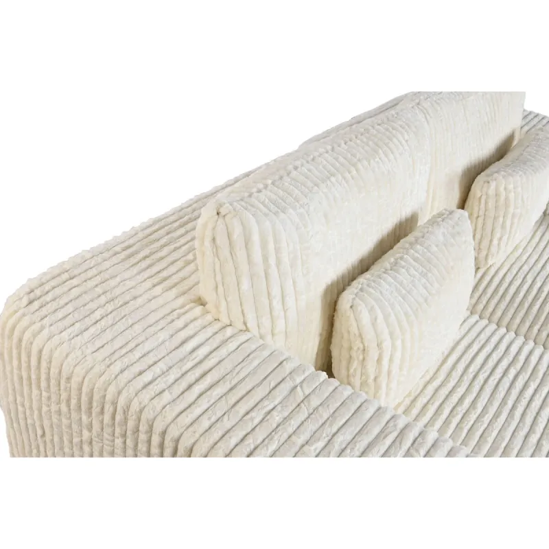Sofa Home ESPRIT Cream Scandi 220 x 158 x 91 cm