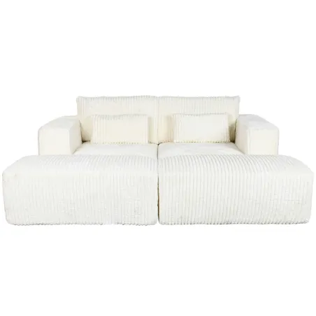 Sofa Home ESPRIT Cream Scandi 220 x 158 x 91 cm