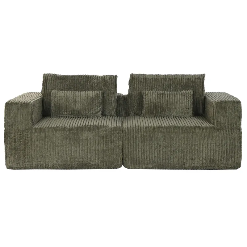 Sofa Home ESPRIT Green Scandi 220 x 158 x 91 cm