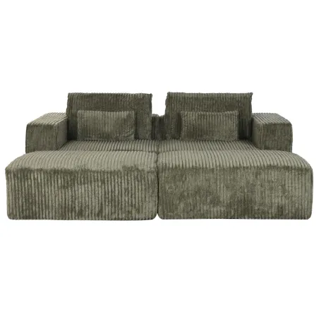 Sofa Home ESPRIT Green Scandi 220 x 158 x 91 cm