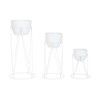 Planter Home ESPRIT White Metal Urban 38 x 38 x 80 cm (3 Pieces)