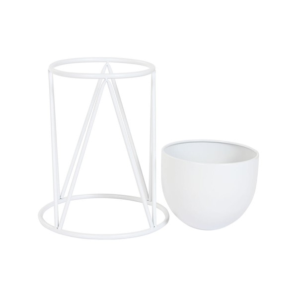 Planter Home ESPRIT White Metal Urban 38 x 38 x 80 cm (3 Pieces)