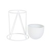 Planter Home ESPRIT White Metal Urban 38 x 38 x 80 cm (3 Pieces)