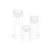 Planter Home ESPRIT White Metal Urban 38 x 38 x 80 cm (3 Pieces)