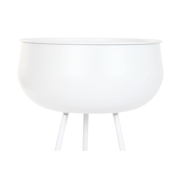 Planter Home ESPRIT White Metal Urban 34 x 34 x 70 cm (2 Pieces)