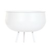 Planter Home ESPRIT White Metal Urban 34 x 34 x 70 cm (2 Pieces)