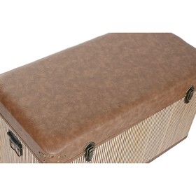 Set of Chests Home ESPRIT Brown Natural Polyurethane Bamboo Oriental 80 x 40 x 44 cm 80 x 40 x 45 cm (3 Units)