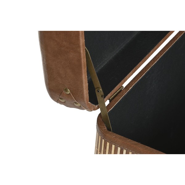 Set of Chests Home ESPRIT Brown Natural Polyurethane Bamboo Oriental 80 x 40 x 44 cm 80 x 40 x 45 cm (3 Units)