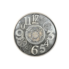 Wall Clock Home ESPRIT Silver Crystal Iron Vintage 100 X 10 X 100 CM