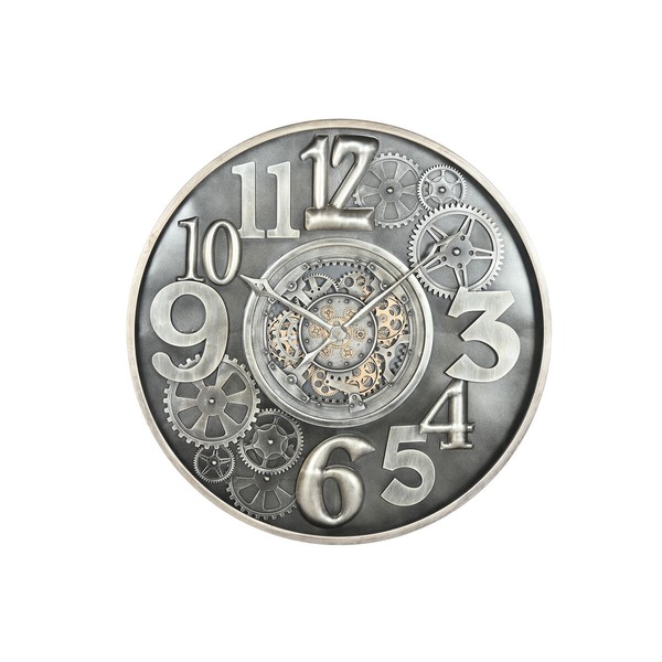 Wall Clock Home ESPRIT Silver Crystal Iron Vintage 100 X 10 X 100 CM