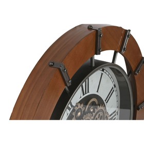 Wall Clock Home ESPRIT White Natural Metal Pine Vintage 86 X 9,5 X 86 CM
