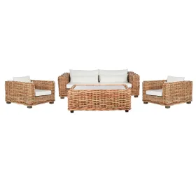 Sofa Home ESPRIT Beige Natural 220 X 98 X 64 CM (4 Pieces)