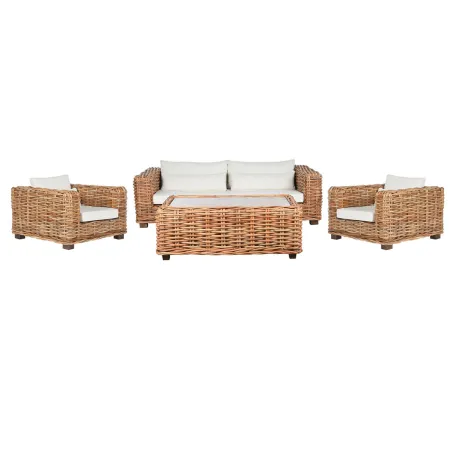 Sofa Home ESPRIT Beige Natural 220 X 98 X 64 CM (4 Pieces)