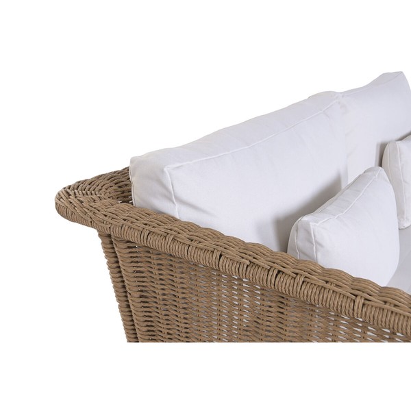 Garden sofa Home ESPRIT White Natural 188 X 89 X 65 CM