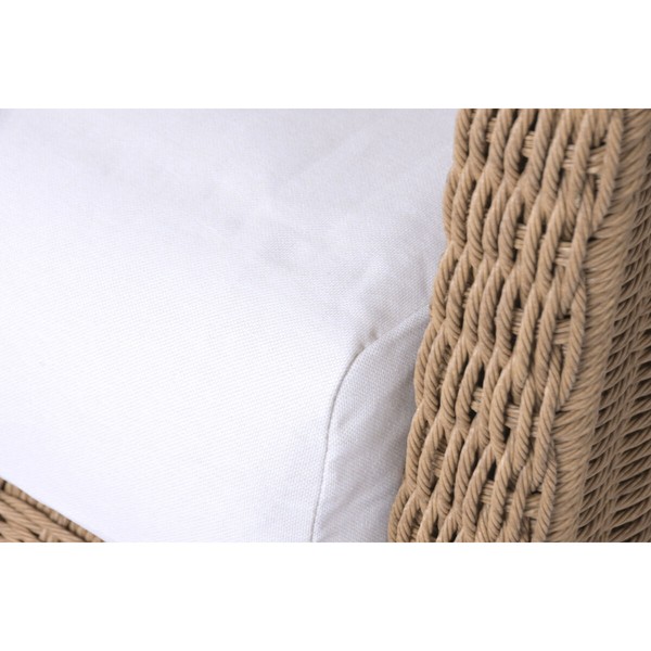 Garden sofa Home ESPRIT White Natural 188 X 89 X 65 CM
