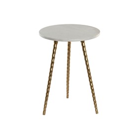 Side table Home ESPRIT White Golden 36 x 36 x 48,5 cm