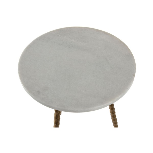 Side table Home ESPRIT White Golden 36 x 36 x 48,5 cm