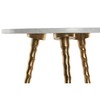 Side table Home ESPRIT White Golden 36 x 36 x 48,5 cm