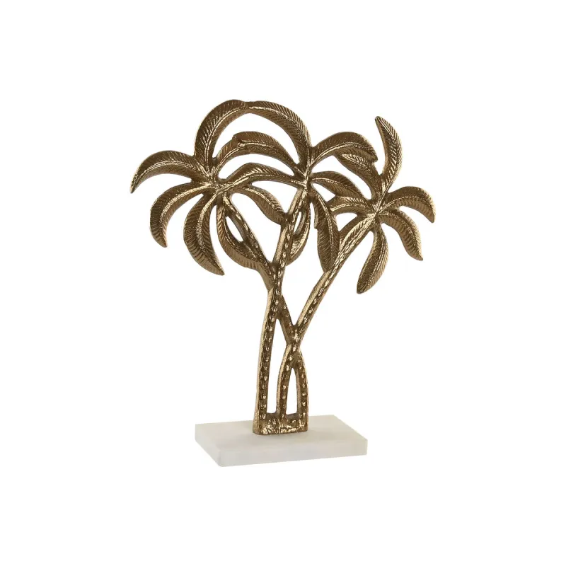 Decorative Figure Home ESPRIT White Golden Palms Tropical