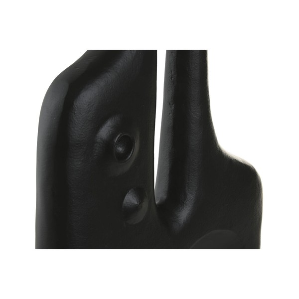 Vase Home ESPRIT Black Aluminium Abstract Modern 30 x 5 x 40 cm