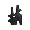 Vase Home ESPRIT Black Aluminium Abstract Modern 30 x 5 x 40 cm