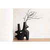 Vase Home ESPRIT Black Aluminium Abstract Modern 30 x 5 x 40 cm