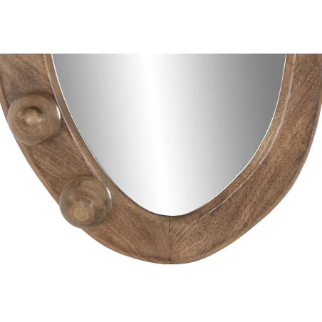 Wall mirror Home ESPRIT Brown Natural Balls Urban 73,5 X 11 X 48 CM
