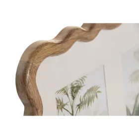 Photo frame Home ESPRIT White Brown Natural Crystal Mango wood Urban
