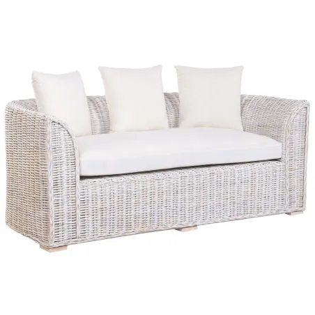 Sofa Home ESPRIT White Bali Stripped 174 x 88 x 69 cm