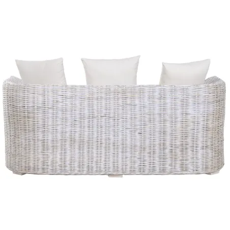 Sofa Home ESPRIT White Bali Stripped 174 x 88 x 69 cm