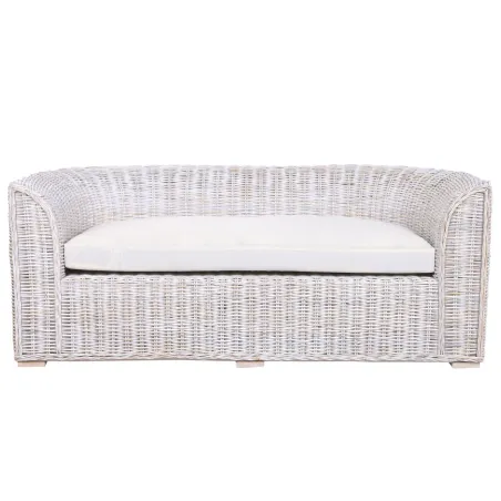 Sofa Home ESPRIT White Bali Stripped 174 x 88 x 69 cm