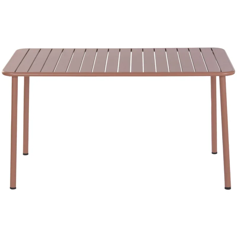 Table set with 4 chairs Home ESPRIT Terracotta 140 x 70 x 75 cm