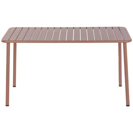 Table set with 4 chairs Home ESPRIT Terracotta 140 x 70 x 75 cm