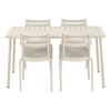 Table set with 4 chairs Home ESPRIT Cream 140 x 70 x 75 cm