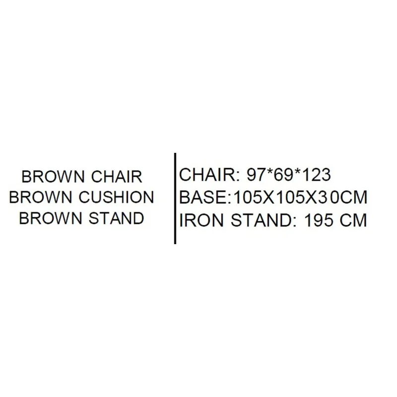 Garden sofa Home ESPRIT Brown 97 X 69 X 123 CM