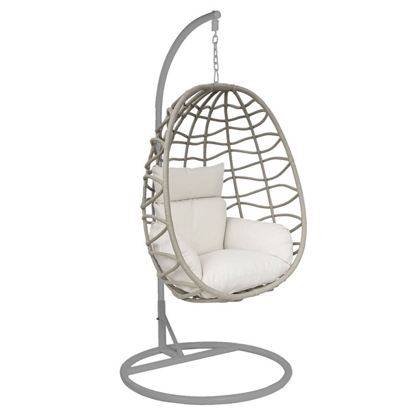 Garden sofa Home ESPRIT Cream Light grey 93 X 70 X 122 CM