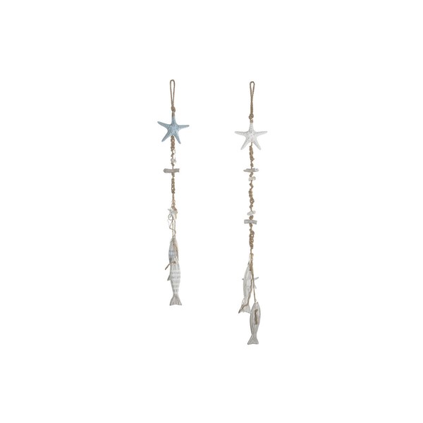 Hanging decoration Home ESPRIT Blue White Mediterranean (2 Units)