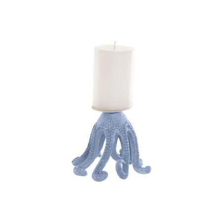 Candleholder Home ESPRIT Blue White Resin (3 Units)