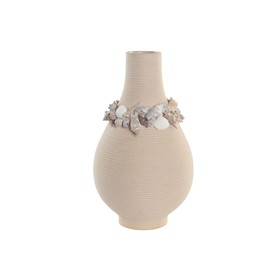 Vase Home ESPRIT Cream Ceramic Mediterranean 19 x 19 x 33 cm
