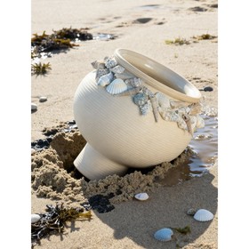Vase Home ESPRIT Cream Ceramic Mediterranean 21 x 21 x 20 cm