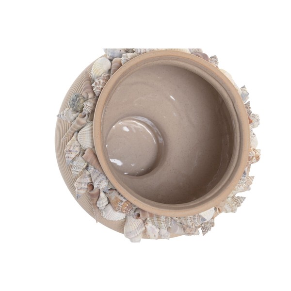 Vase Home ESPRIT Cream Ceramic Mediterranean 21 x 21 x 20 cm