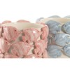 Planter Home ESPRIT Blue Coral Ceramic Mediterranean 18 x 18 x 15 cm (2 Units)