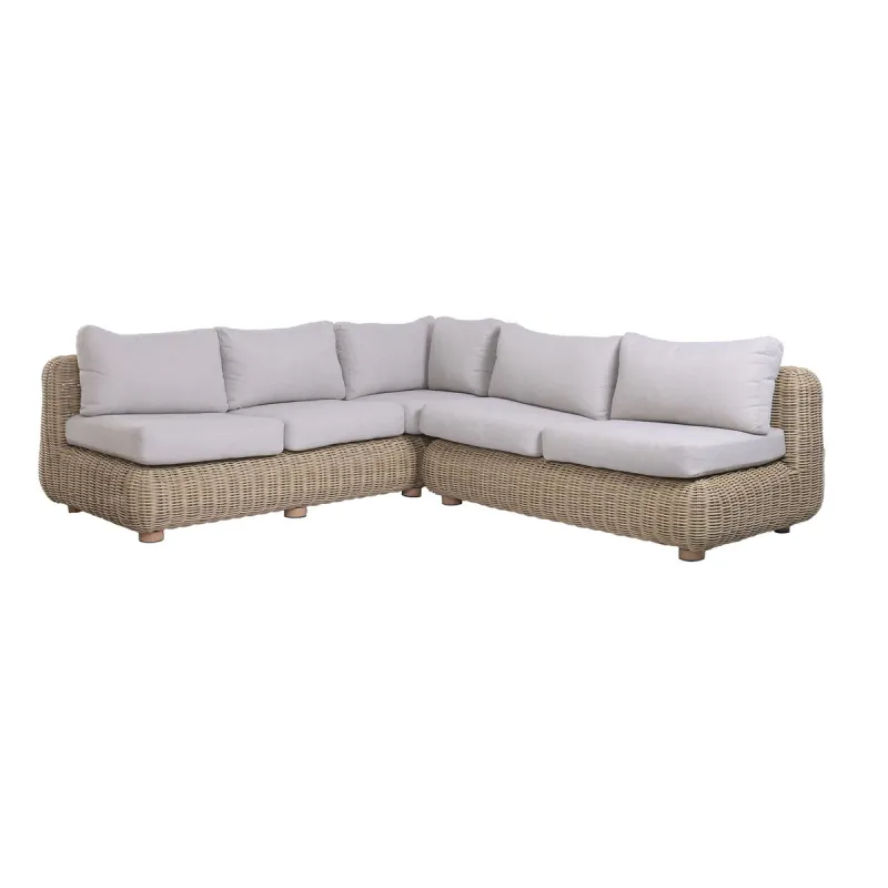 Garden sofa Home ESPRIT Brown Grey 243 X 259 X 69 CM