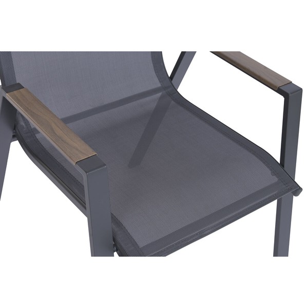 Table set with 6 chairs Home ESPRIT Brown Dark grey 150 X 90 X 73 CM