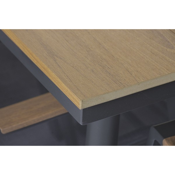 Table set with 6 chairs Home ESPRIT Brown Dark grey 150 X 90 X 73 CM