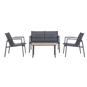 Garden sofa Home ESPRIT Black Dark grey 119 X 70 X 64 CM