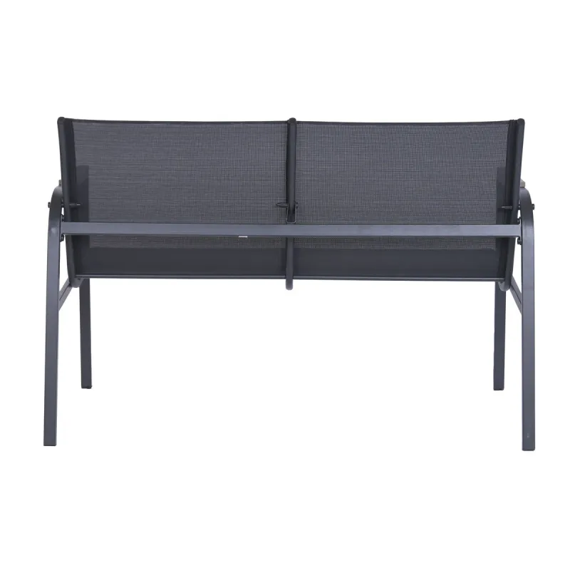 Garden sofa Home ESPRIT Black Dark grey 119 X 70 X 64 CM