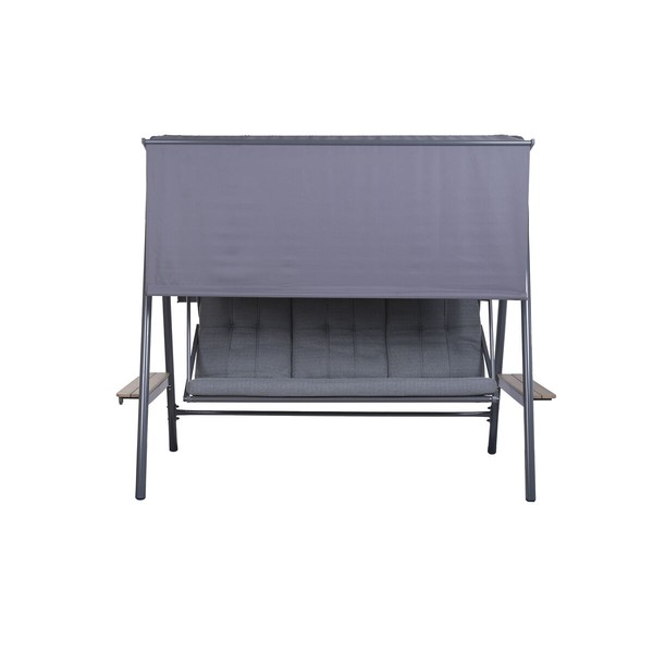 Bench Home ESPRIT Brown Dark grey Steel Polywood 215 X 120 X 180 CM