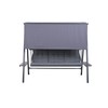 Bench Home ESPRIT Brown Dark grey Steel Polywood 215 X 120 X 180 CM