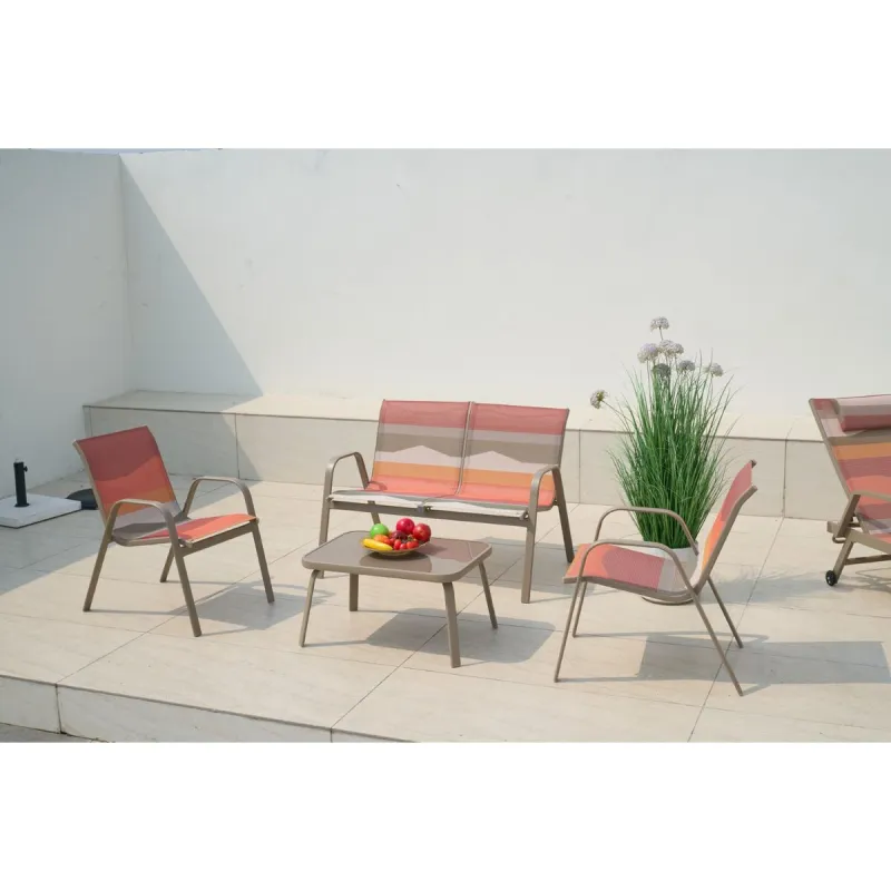 Garden sofa Home ESPRIT Green Multicolour 112 X 71 X 85 CM